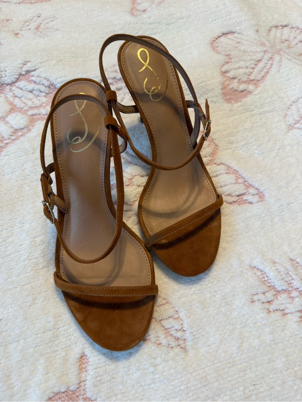 Sam Edelman Tan Suede Strappy Heeled Sandals